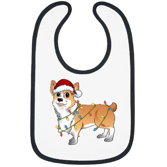 Corgi Pet Dog Christmas Tree Dog Santa Merry Corgmas xmass 66 Bibs