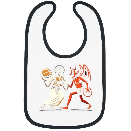 Sport Basketball Not Today Satan Jesus Playing Basketball Satan Christian Bibs