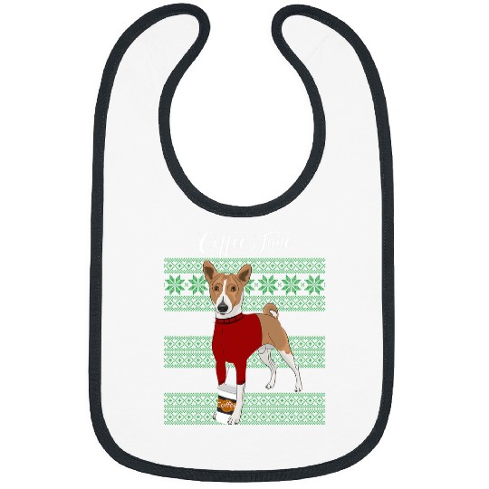 Basenji Pet Dog Basenji Coffee Time Basenji Lover Bibs