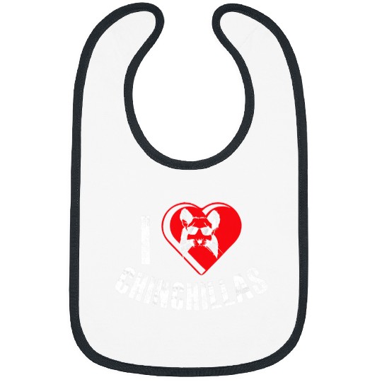 Chinchilla Mammal I Love Chinchilla Wool Mouse Bibs