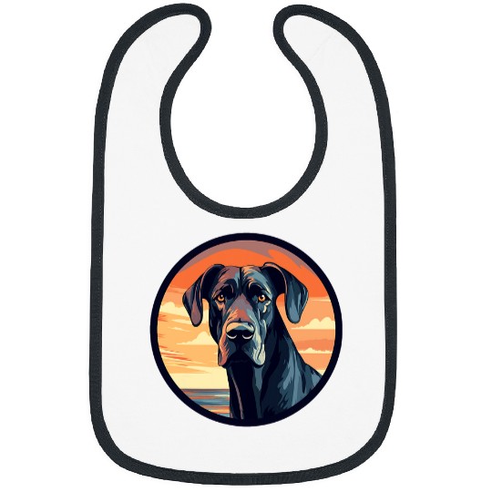 Great Dane Pet Dog Cute Dog Breed Dog Motif Funny Bibs