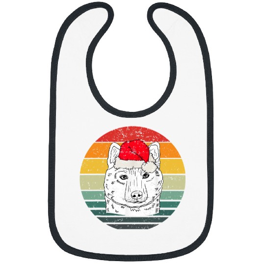 Shiba Inu Pet vintages Shiba Inu Christmas Funny Birthday Bibs