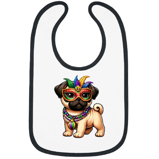 Corgi Pet Cute Mardi Gras Carnival Corgi Dog Mardi Gras Bibs