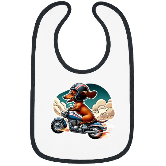 Dachshund Pet Funny Dachshund Wiener Dog Riding Motorcycle Bike Biker Dogs Bibs