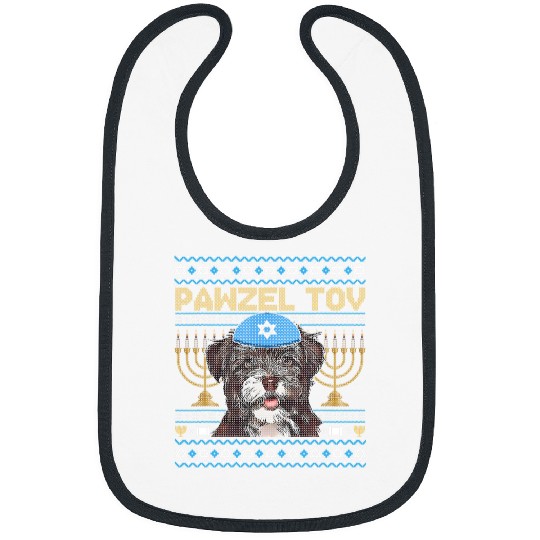 Havanese Pet Pawzel Tov Jewish Havanese Dog Funny Hanukkah Bibs