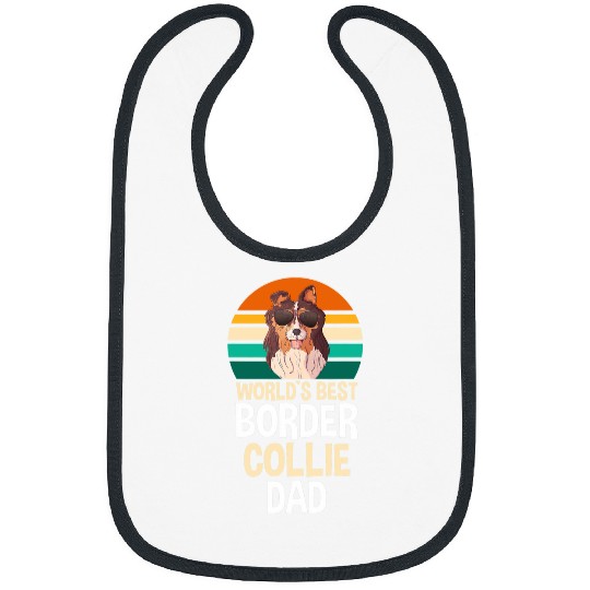 Border Collie Pet Mens Worlds bests Border Collie Dad Bibs