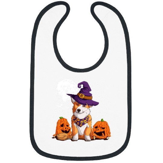 Corgi Pet Dog Halloween Costume Pumpkin Dog Autumn 347 Bibs