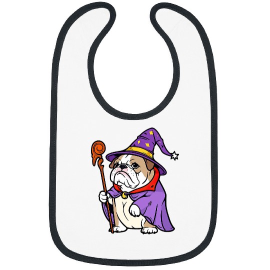 English Bulldog Pet Wizard Funny Dog Magic 0 Bibs