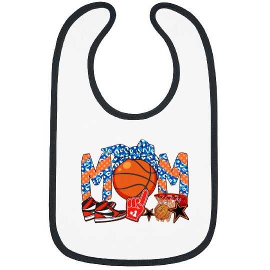 Sport Basketball Mom Game Day Vibes Basket Hoop Mothers Day Women Bibs