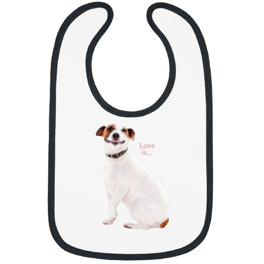 Jack Russell Pet Mom Dad Women Men Kids Love Dog 638 Bibs