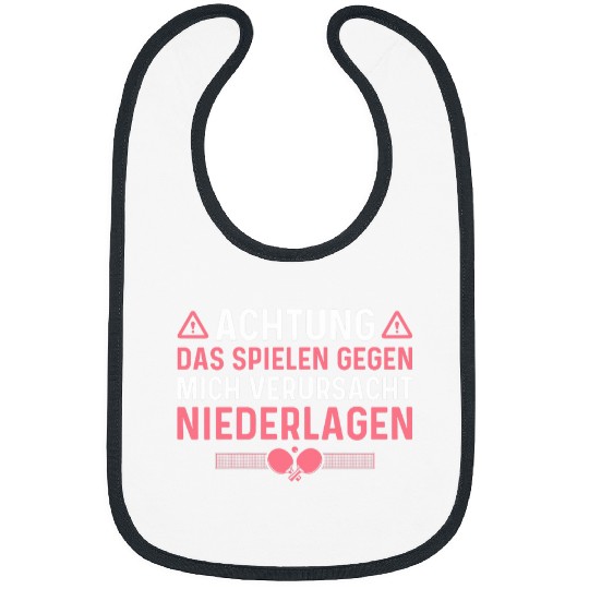 Sport Ping Pong Womens Table Tennis Humour Defeats Table Tennis Player Bibs