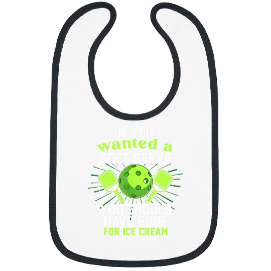 Sport Pickleball Soft Serve Ice Cream Funny Pickle Ball Player Bibs