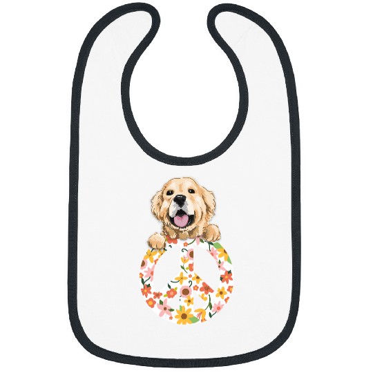 Golden Retriever Pet Lover Peace On Earth Golden Retriever Peace And Kindness Labrador 272 Retrievers Bibs