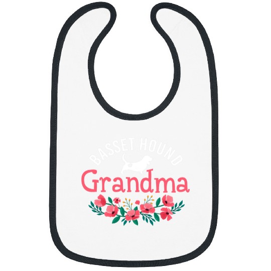Basset Hound Pet Gifts For Grandma Women Dog Lover Christmas Bibs