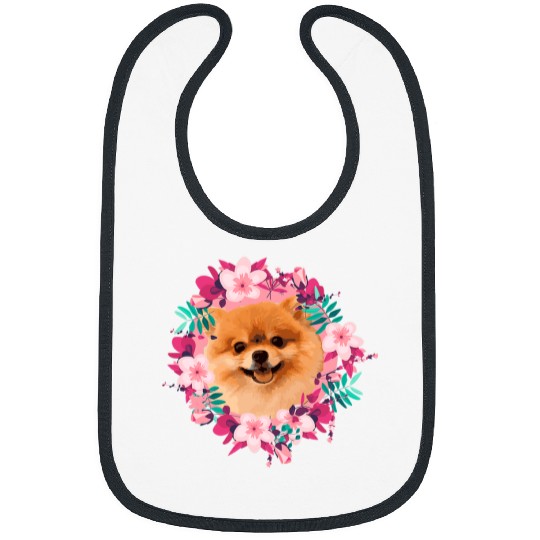 Pomeranian Pet Priceless Pomeranian Summer Nostalgia Bibs