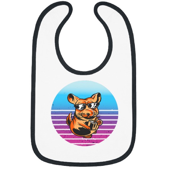 Chinchilla Mammal Retro Chinchilla Pet Drinking Lemon Relax Bibs