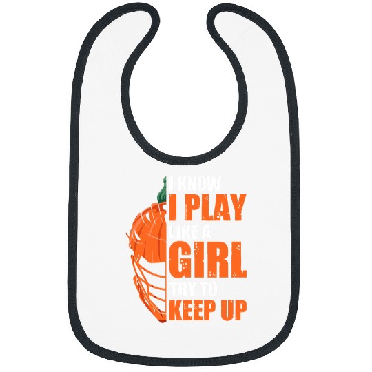 Sport Lacrosse Gift Pumpkin Lacrosse Play Like Girl Costume Easy Halloween Gift Bibs