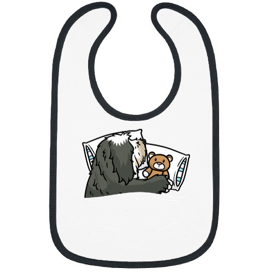 Bearded Collie Pet Sleeping Bearded Collie Dog With Stuffed Animal Bibs