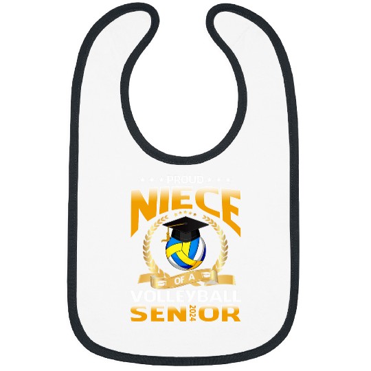 Sport Volleyball Proud Niece Of A Volleyball Senior 2024 Graduation Bibs