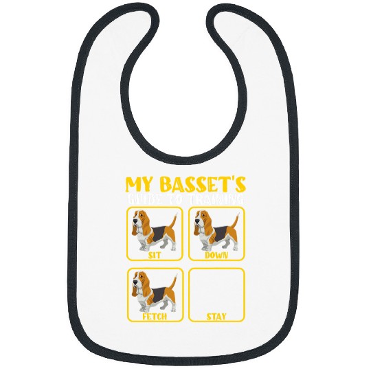 Basset Hound Pet Funny basset dog basset hound lover training guide design Bibs