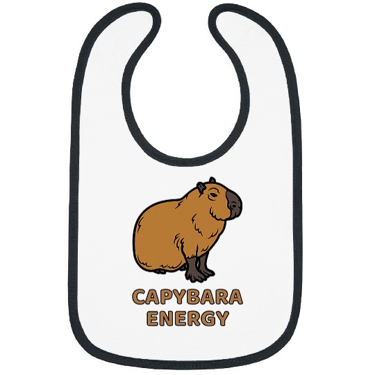 capybaras Mammal Energy Vibes Oversized Capy Graphic Tee for Him Her 1 Bibs
