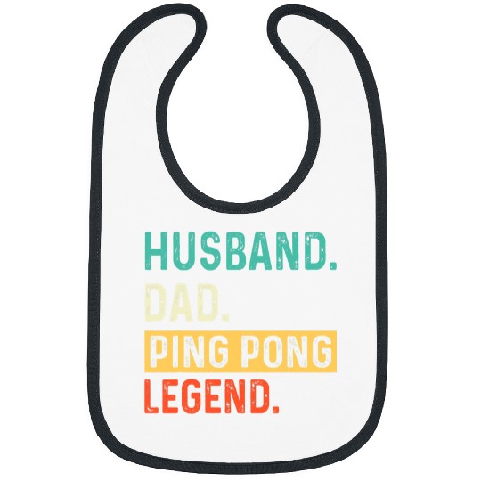 Sport Ping Pong Mens Funny Ping Pong Husband Dad Table Tennis Legend vintages 1 Bibs