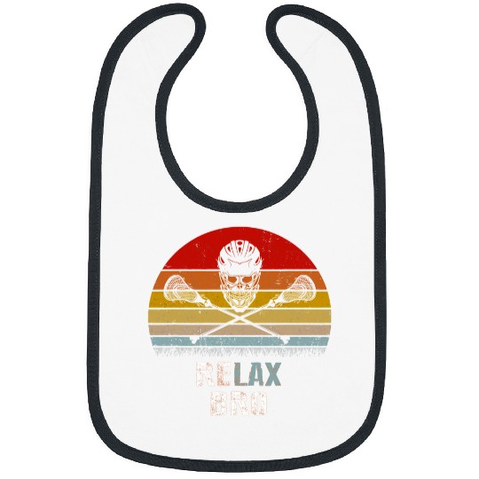 Sport Lacrosse Gift Relax Bron Lacrosse Retro Lax Vintage Tee Bibs