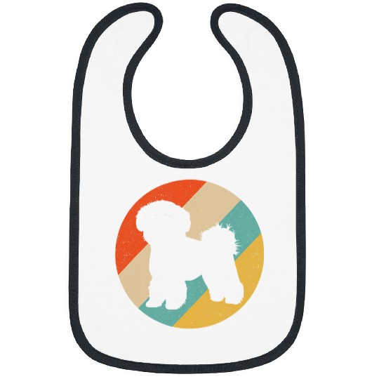 Bichon Pet Frise Retro Vintage Bichon Frise Dog Funny Vintage Dog Men Women Bibs