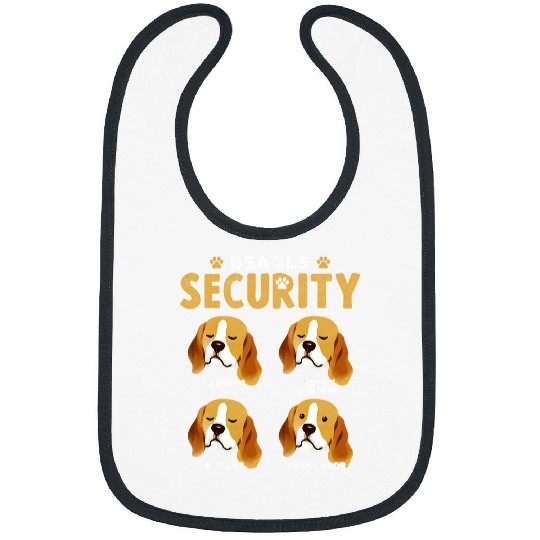 Beagle Pet Security Funny Pet Dog Lover 572 Bibs