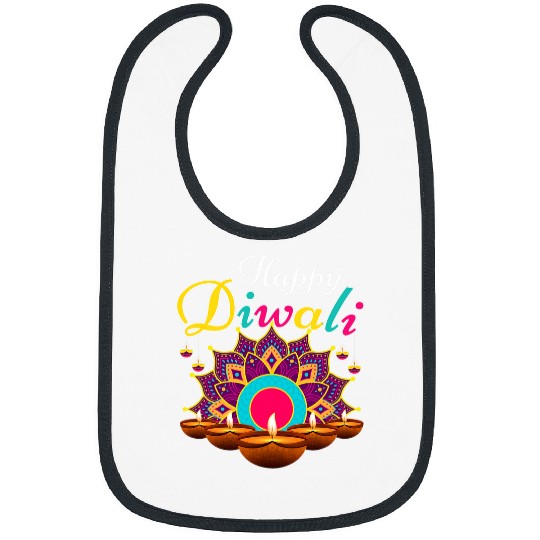 Happy Diwali Funny Festival Costume Lights Matching Family Bibs