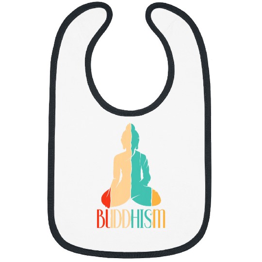 Retro Buddhist Statue Symbol Priest Buddhism 1 Bibs