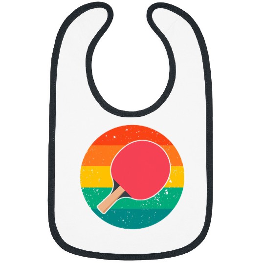 Sport Ping Pong Retro Ping Pong Player Table Tennis Coachs Expert Graphic Bibs