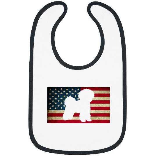 Bichon Pet Frise Patriotic Bichon Frise American Flag Dog Lover Gifts Bibs