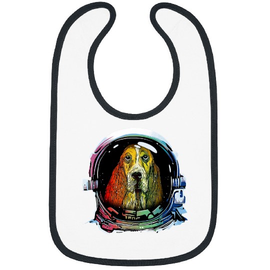 Basset Hound Pet Funny Basset Hound Dog Astronaut Dog Lover Bibs
