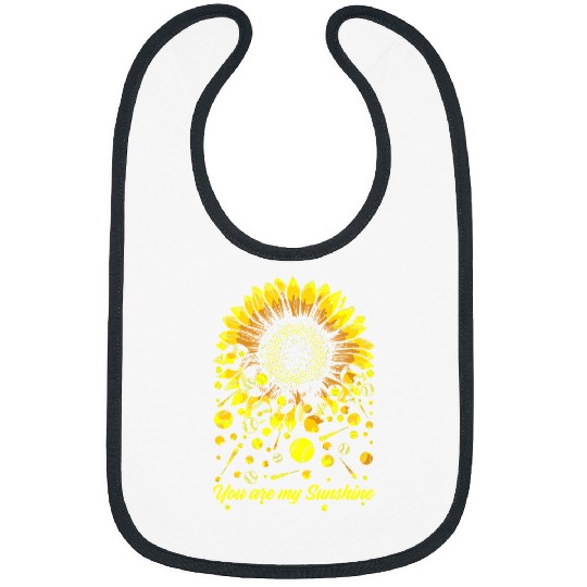 Softball Gift You Are My Sunshine Sunflower Vintage 86 Bibs