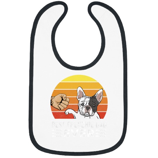 French Bulldog Pet Frenchie Dog Retro bests Frenchie Dad Ever Gift Daddy French Bulldog 55 Bibs