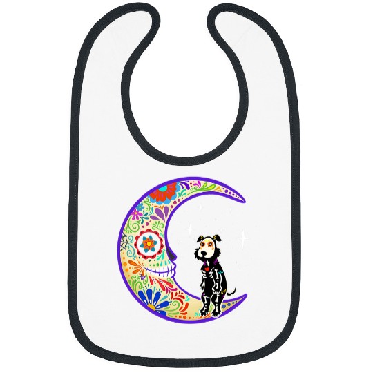 Airedale Terrier Pet Skeletons Skulls Airedale terrier Dia de Los Muertos Skull Dog Bibs