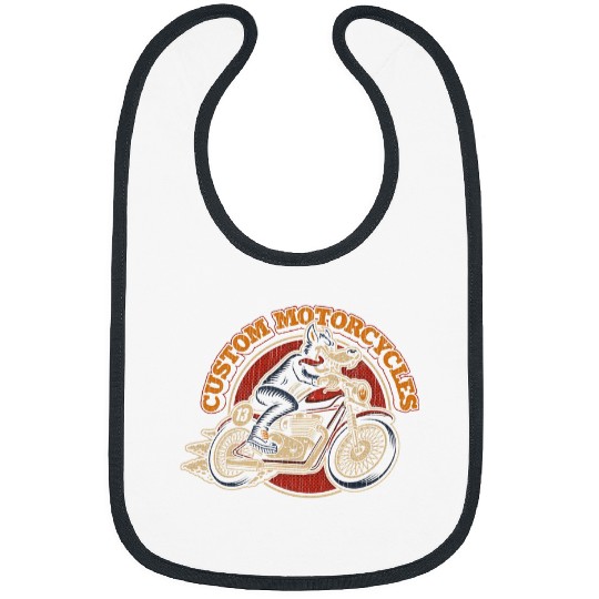 Coyote Mammal Custom Motorcycles Retro Biker Lowbrow wolfs Rockabilly 50s Bibs