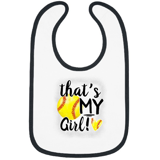 Sport Softball Thats My Girl Softball Cheer Mom Dad Team Coachs Game Day Bibs