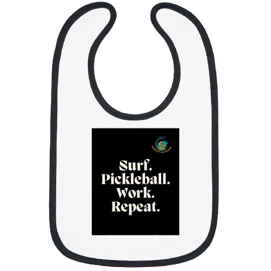 Sport Pickleball Retro Surf Pickleball Work Repeat in Manhattan Beach Bibs