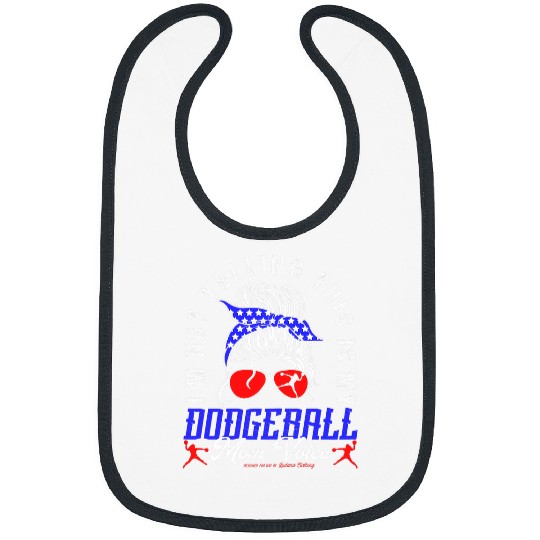 Sport Dodgeball American Flag Gaga Ball Im Not Yelling Dodgeball Mom Voice Bibs