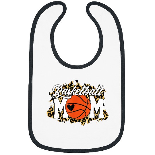 Funny Basketball Coachs Moms Game Day Basketball Mom Mothers Day Leopard Mama 203 Bibs
