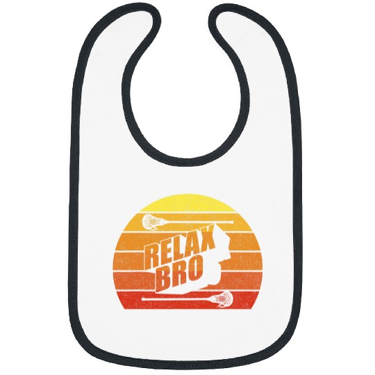 Sport Lacrosse Gift Retro Relax Bro Lacrosse Lacrosse Players Lovers Gifts Bibs