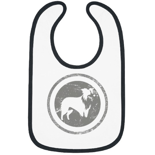 Border Collie Pet Minimalist Vintage Bibs