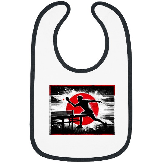 Sport Ping Pong Player Japan Flag Bibs
