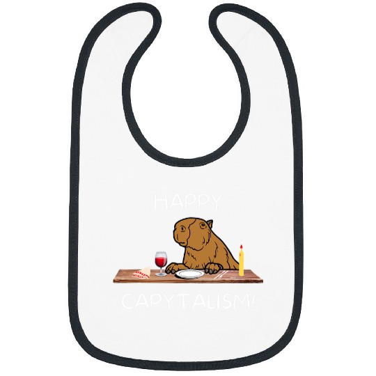 capybaras Mammal Happy Capitalism Funny capybaras Big Rodent Bibs