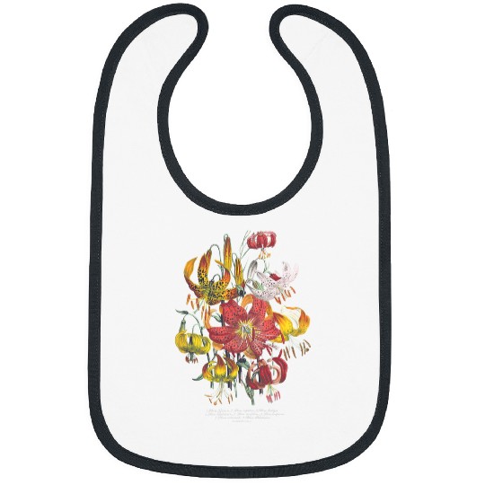 Lily colorful florist vintages flowers Bibs