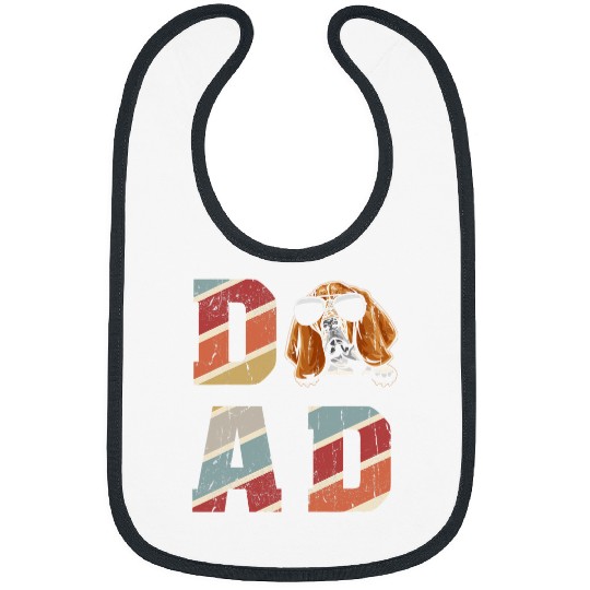 Basset Hound Pet Dad Cool for Dog Dad Retro Vintage Bibs