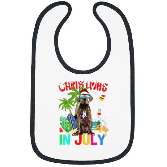 Great Dane Pet in Santa Hat Sunglasses Christmas In July Bibs