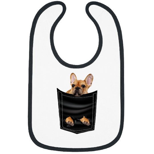French Bulldog Pet Frenchie Dog Lover Cute Pocket French Bulldog 123 Bibs